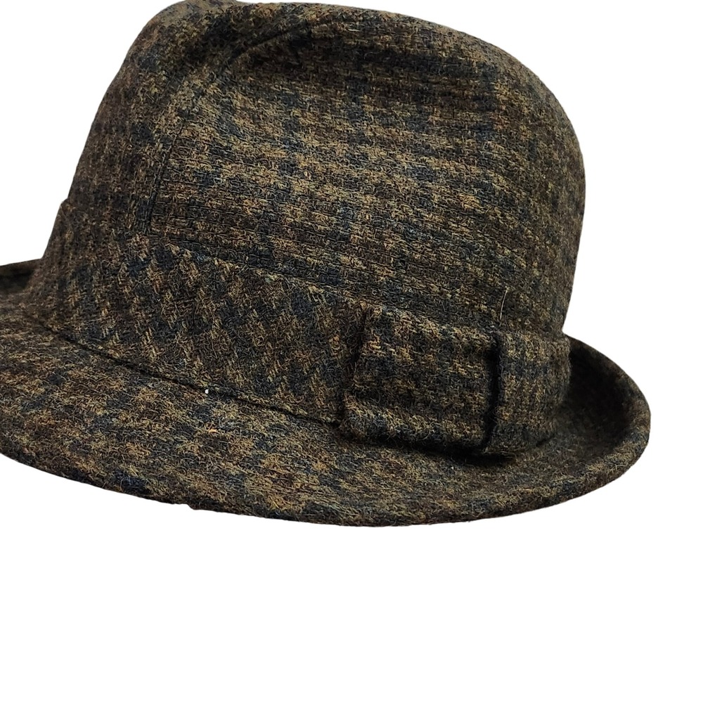 Vintage Resistol Mens Wool Hat Fedora Trilby Brown Tweed Classic Style 6 7/8‎